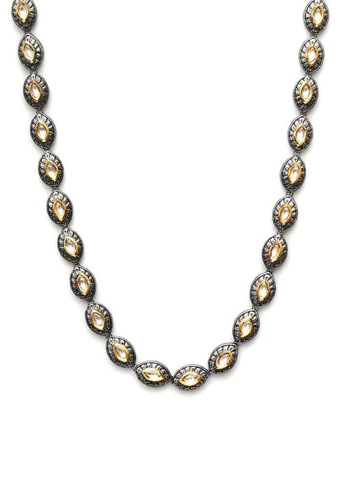 Multicolor Brass Rhodium Plated Necklace