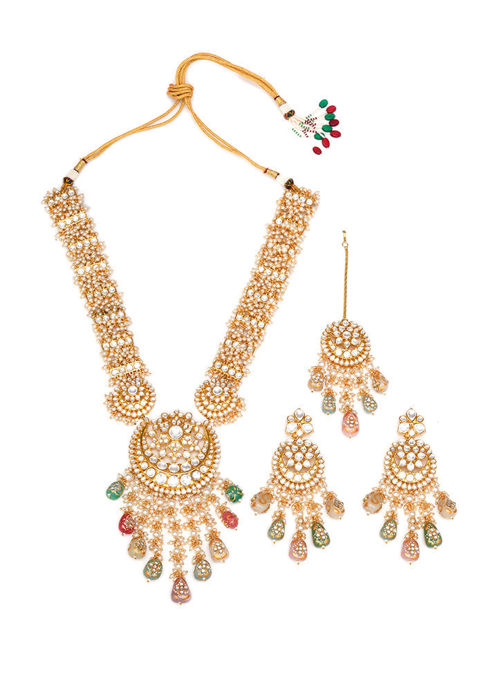 Multicolor Brass Drawstring Jewellery Set