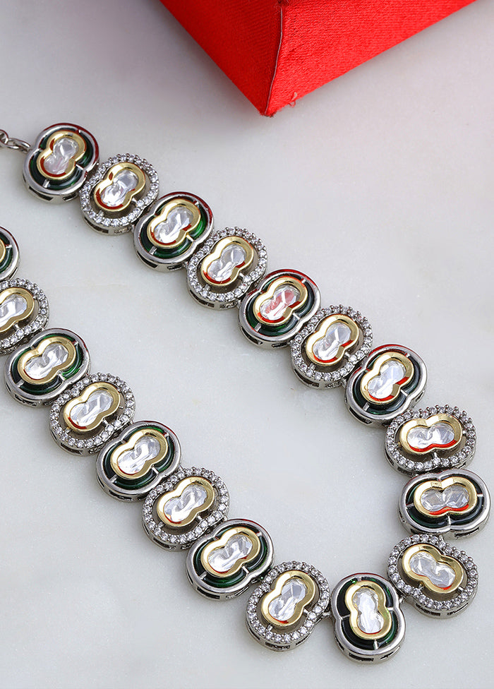 Multicolor Brass Silver Plating Necklace