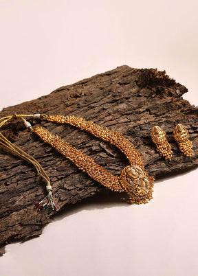 Golden Stone Work Alloy Jewellery Set - Indian Silk House Agencies