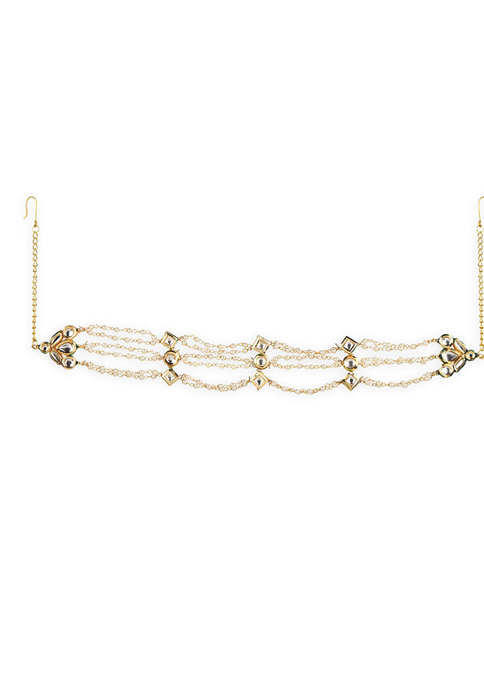 Golden Stone Work Alloy Head Band - Indian Silk House Agencies