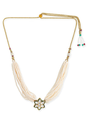 White Kundan Choker Necklace - Indian Silk House Agencies