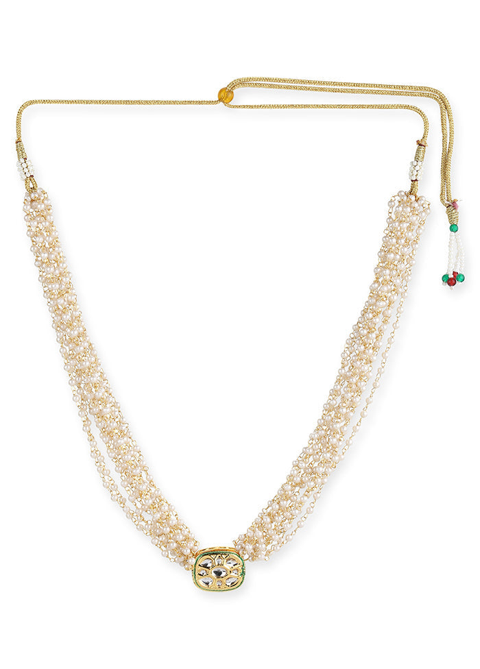 White Kundan Choker Necklace - Indian Silk House Agencies