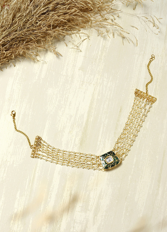 White Kundan Choker Necklace - Indian Silk House Agencies