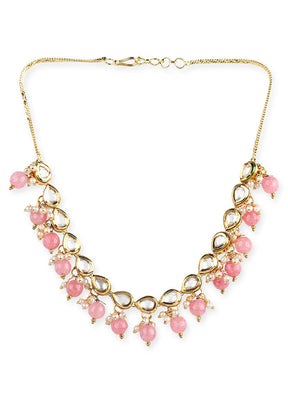 Pink Kundan Choker Necklace - Indian Silk House Agencies