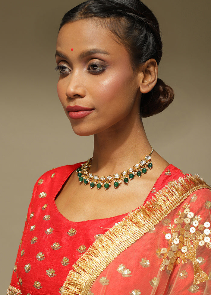 Green Kundan Choker Necklace - Indian Silk House Agencies