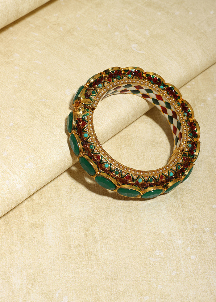 Kundan Meenakari Bangle - Indian Silk House Agencies