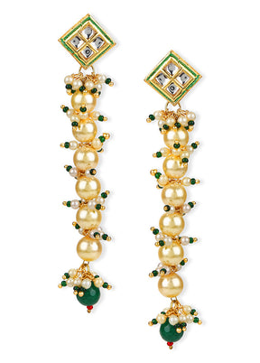 Kundan Earrings - Indian Silk House Agencies