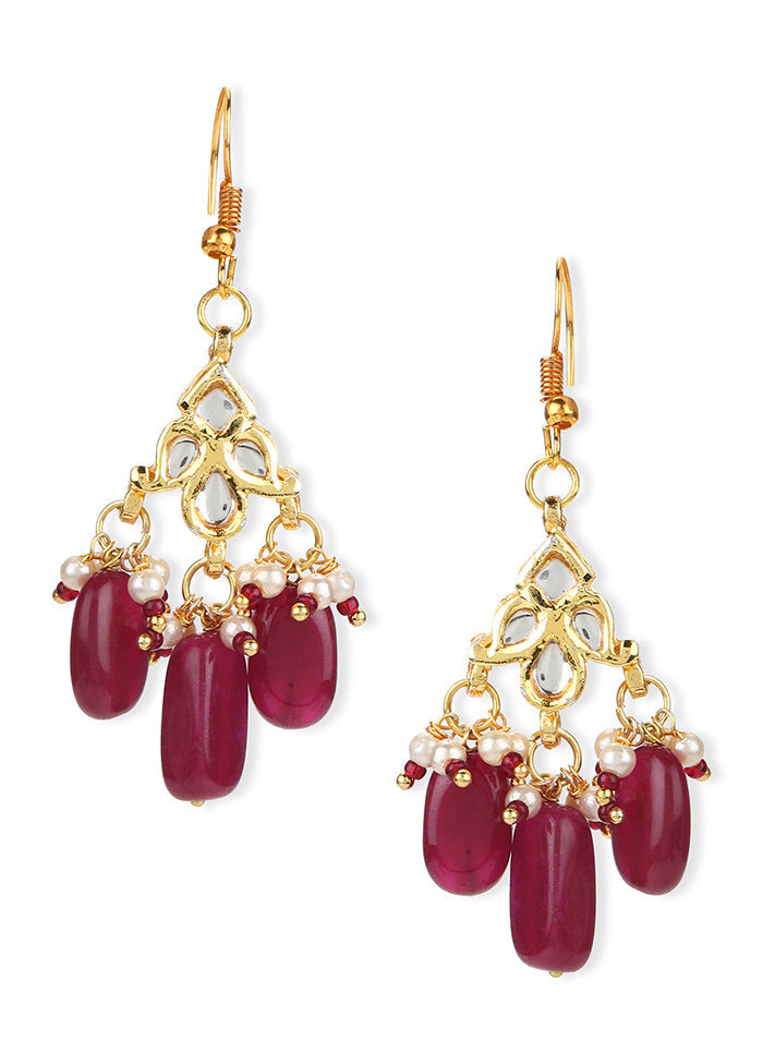 Kundan Earrings - Indian Silk House Agencies