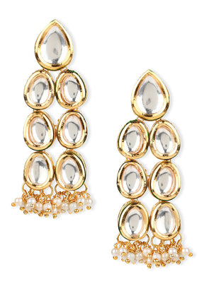 Kundan Earrings - Indian Silk House Agencies