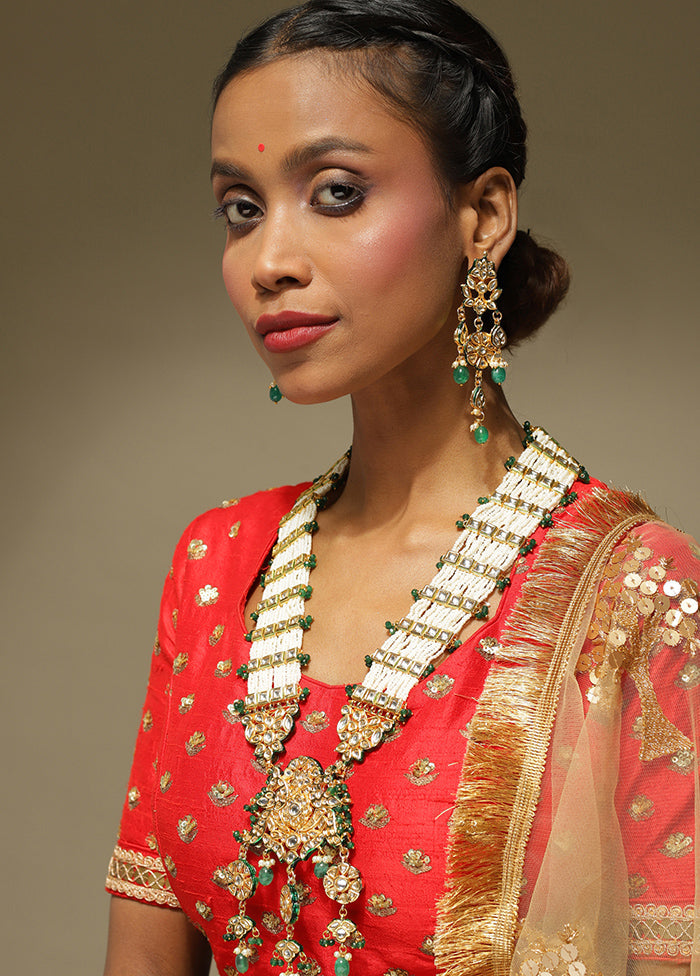 Kundan Choker Necklace With Earrings - Indian Silk House Agencies