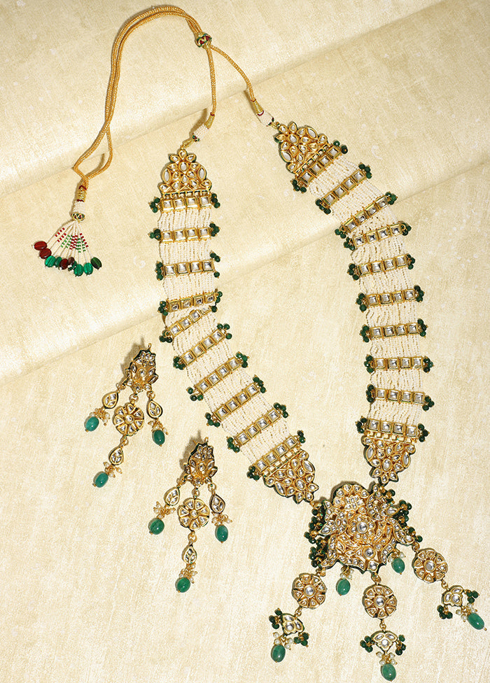 Kundan Choker Necklace With Earrings - Indian Silk House Agencies