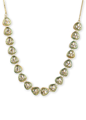 White Kundan Choker Necklace - Indian Silk House Agencies