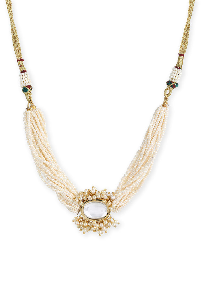 White Kundan Choker Necklace - Indian Silk House Agencies