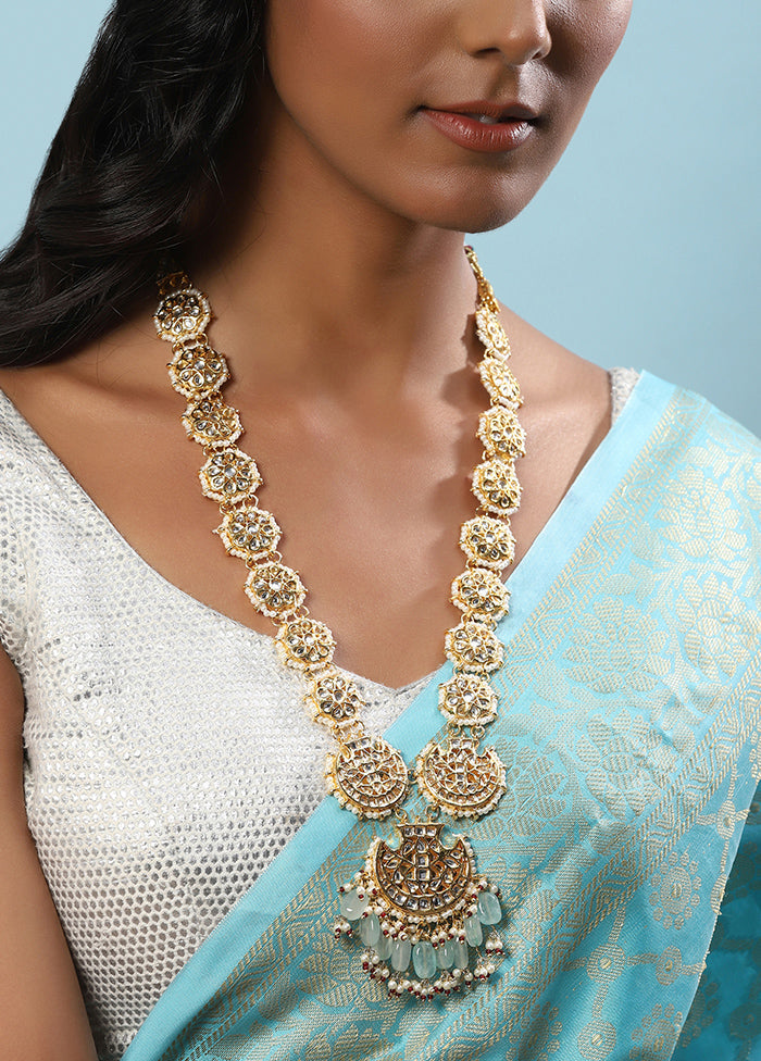 Gold Kundan Statement Necklace - Indian Silk House Agencies