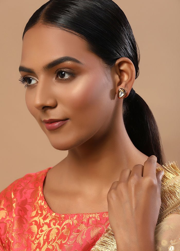 Stone Studded Kundan Studs - Indian Silk House Agencies