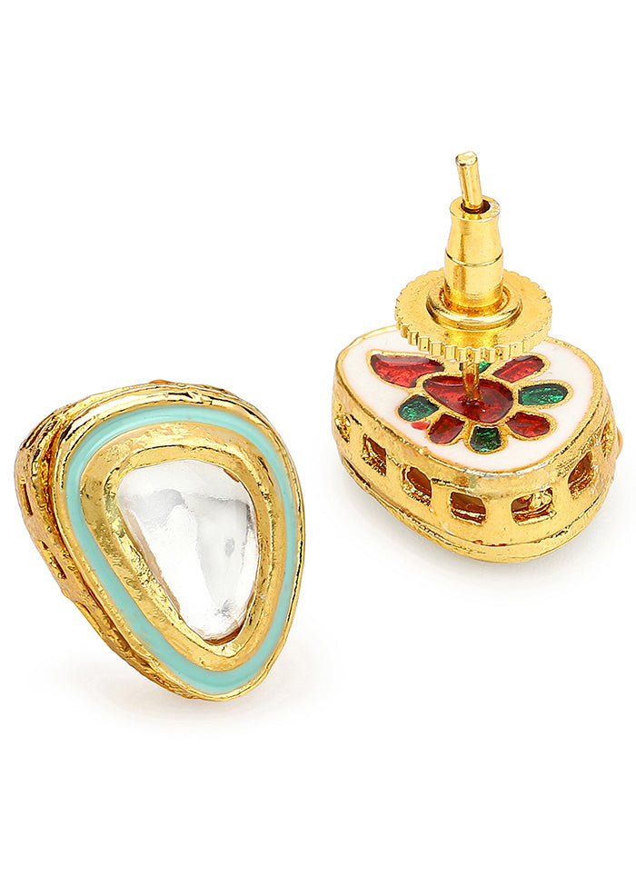 Stone Studded Kundan Studs - Indian Silk House Agencies