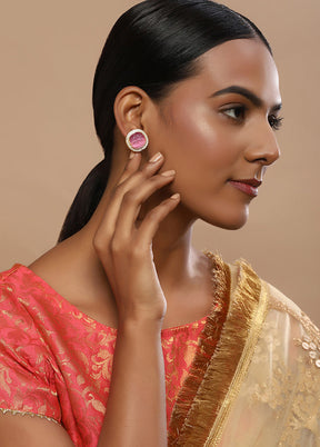 Stone Studded Kundan Studs - Indian Silk House Agencies