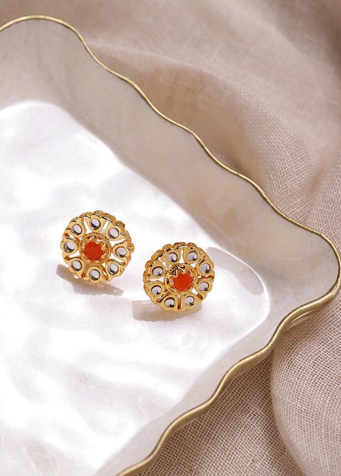 Stone Studded Kundan Studs - Indian Silk House Agencies