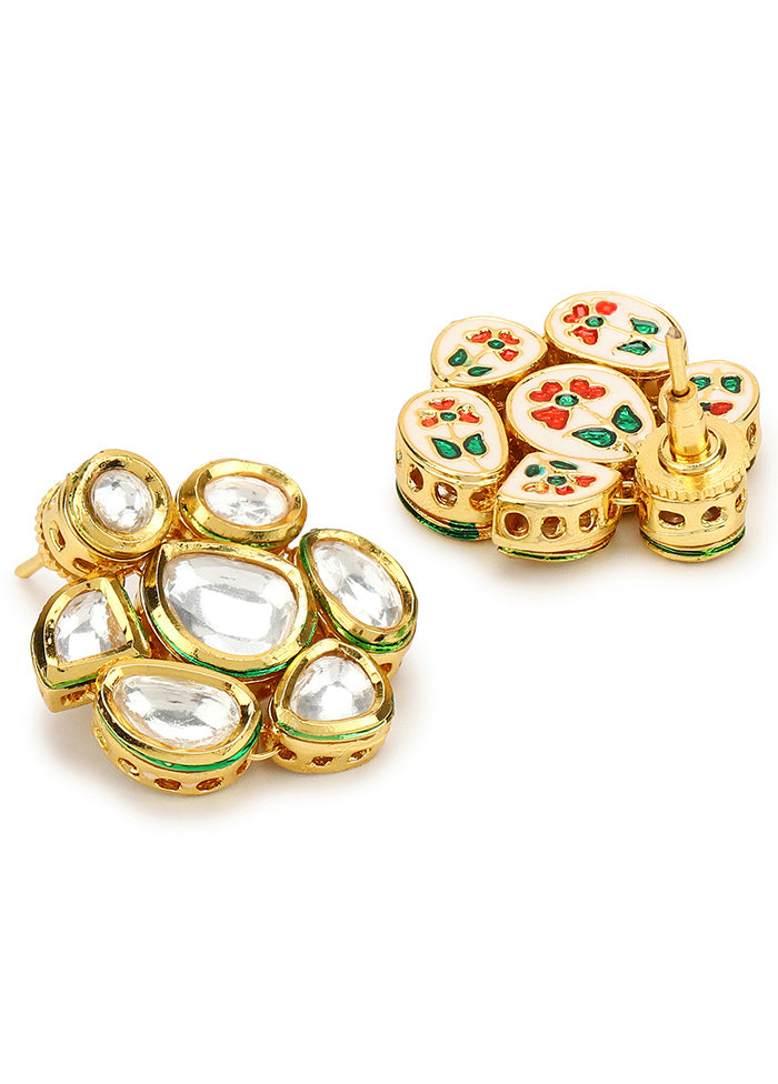 Studded Kundan Studs - Indian Silk House Agencies