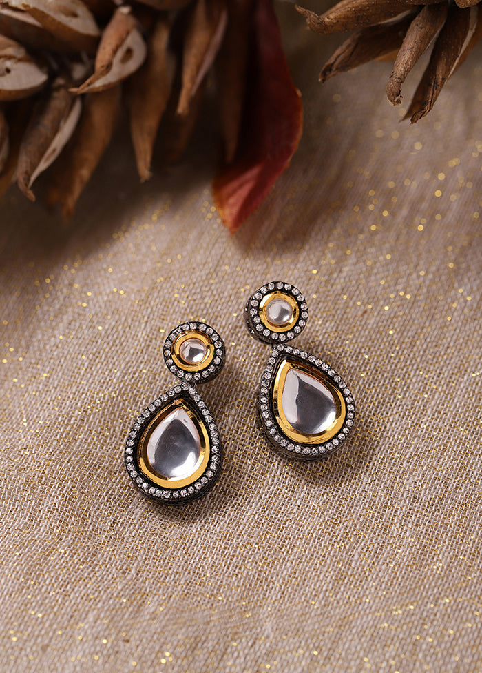 Stone Studded Kundan Earrings - Indian Silk House Agencies