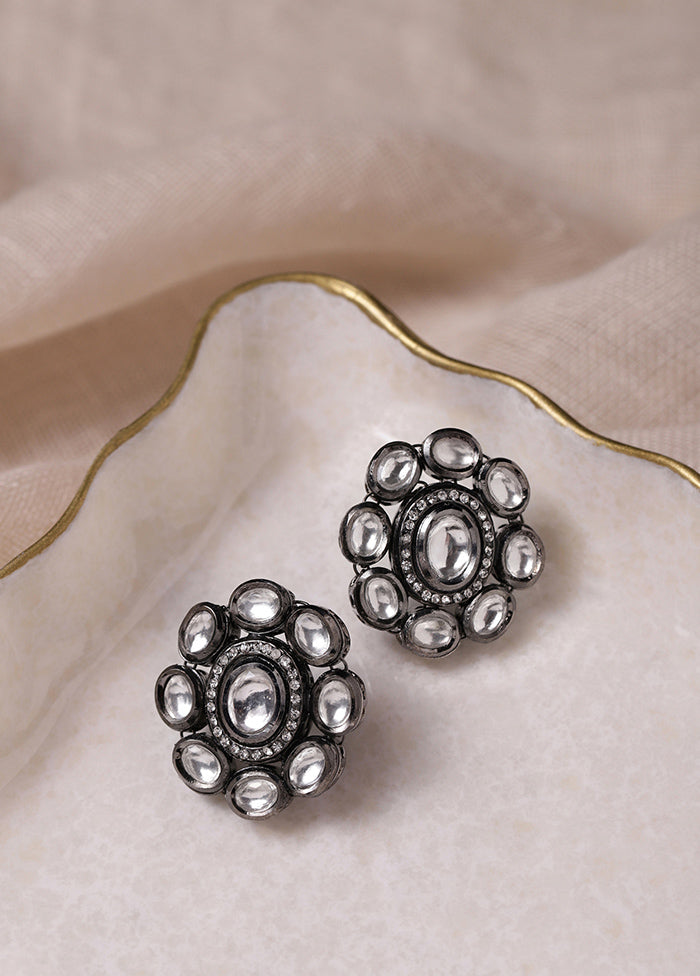 Stone Studded Kundan Studs - Indian Silk House Agencies