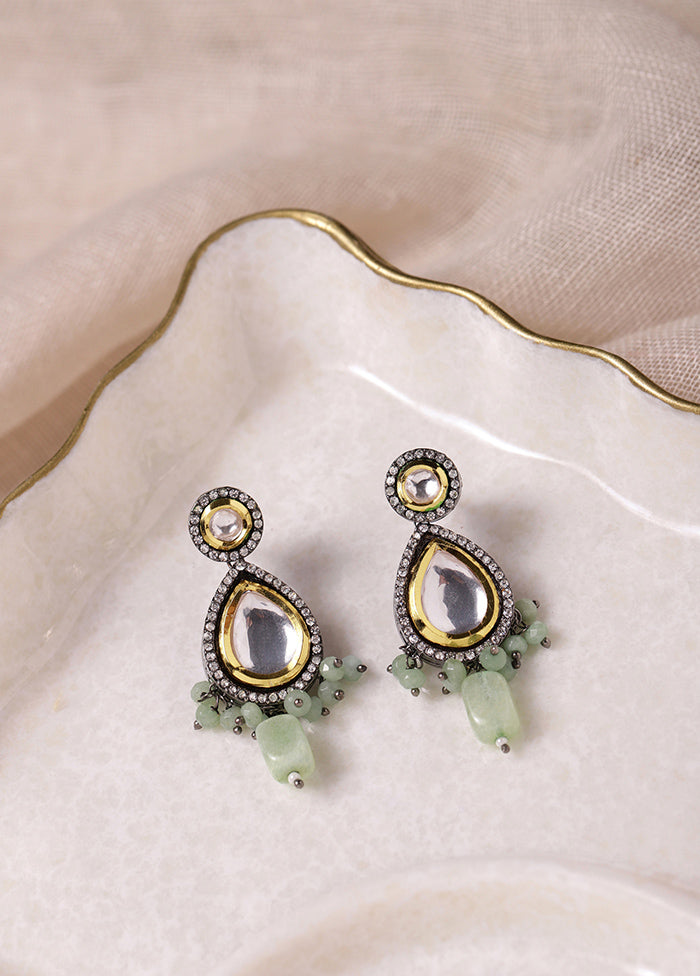 Stone Studded Kundan Earrings - Indian Silk House Agencies