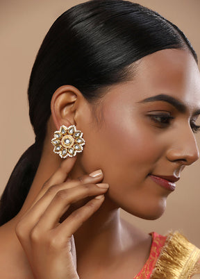 Stone Studded Kundan Studs - Indian Silk House Agencies