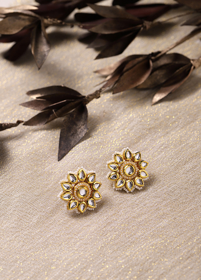 Stone Studded Kundan Studs - Indian Silk House Agencies