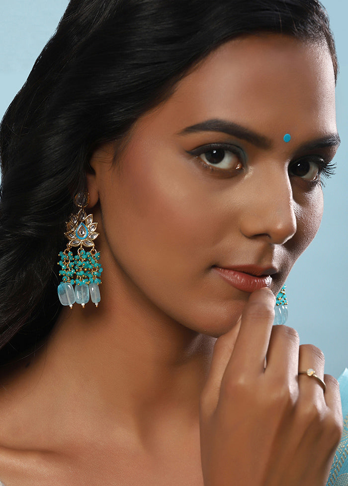 Beaded Kundan Earrings - Indian Silk House Agencies