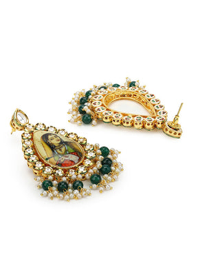 Maharani Kundan Earrings - Indian Silk House Agencies