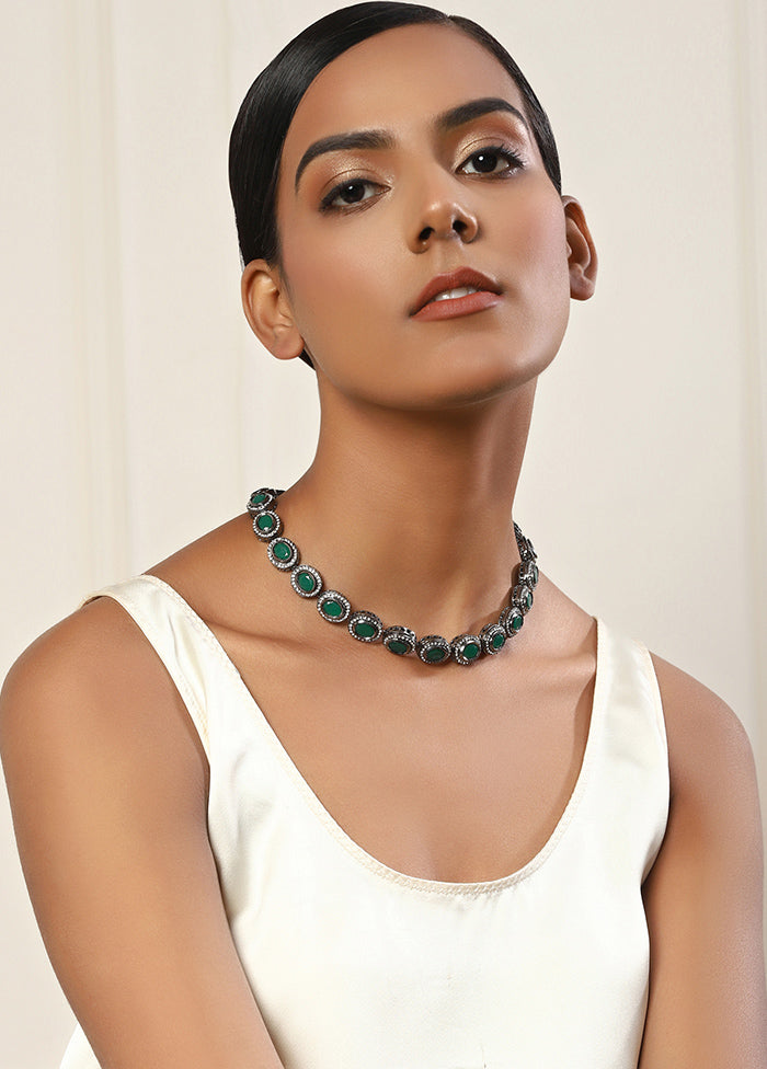 Green Kundan Statement Necklace - Indian Silk House Agencies