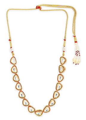 White Kundan Statement Necklace - Indian Silk House Agencies