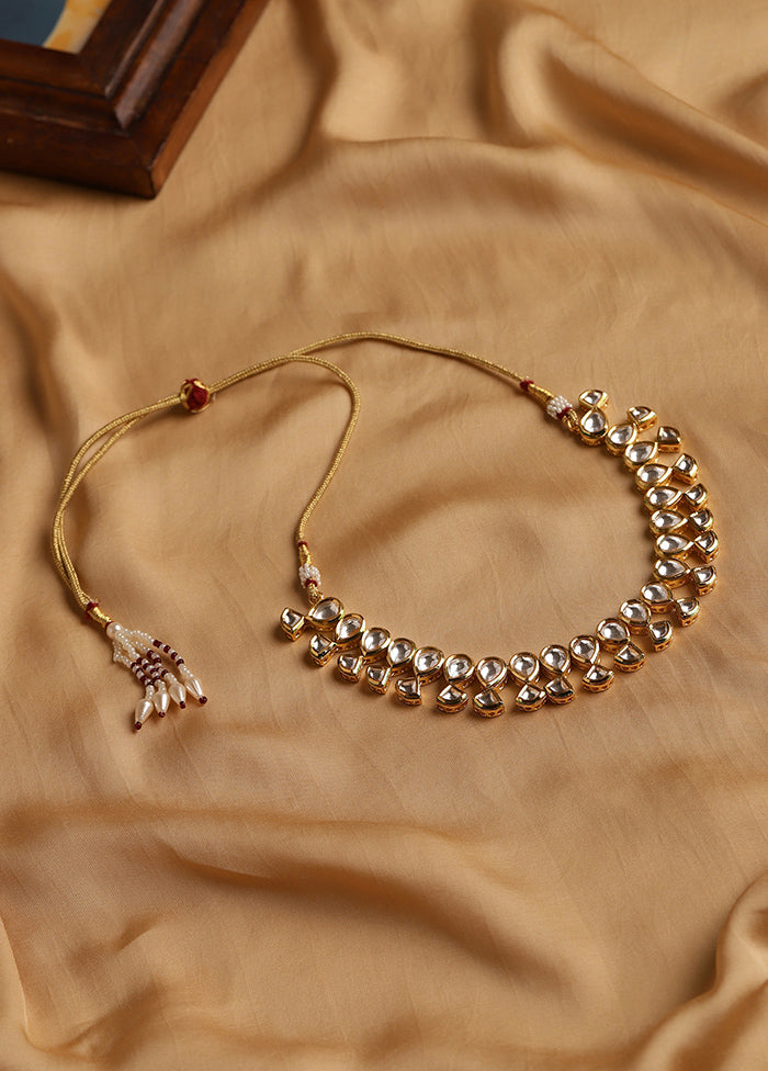 White Kundan Statement Necklace - Indian Silk House Agencies