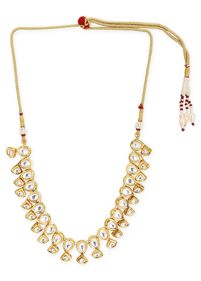 White Kundan Statement Necklace - Indian Silk House Agencies