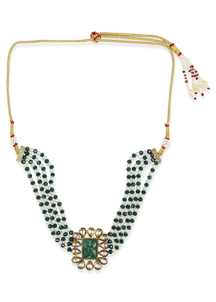 Green Kundan Statement Necklace - Indian Silk House Agencies