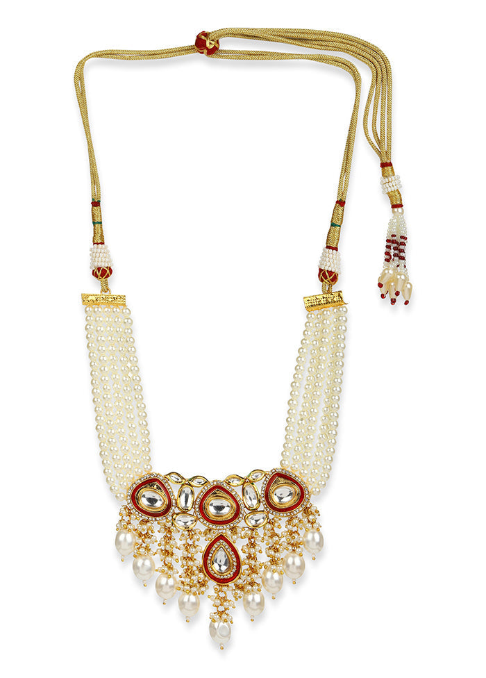 White Kundan Statement Necklace - Indian Silk House Agencies