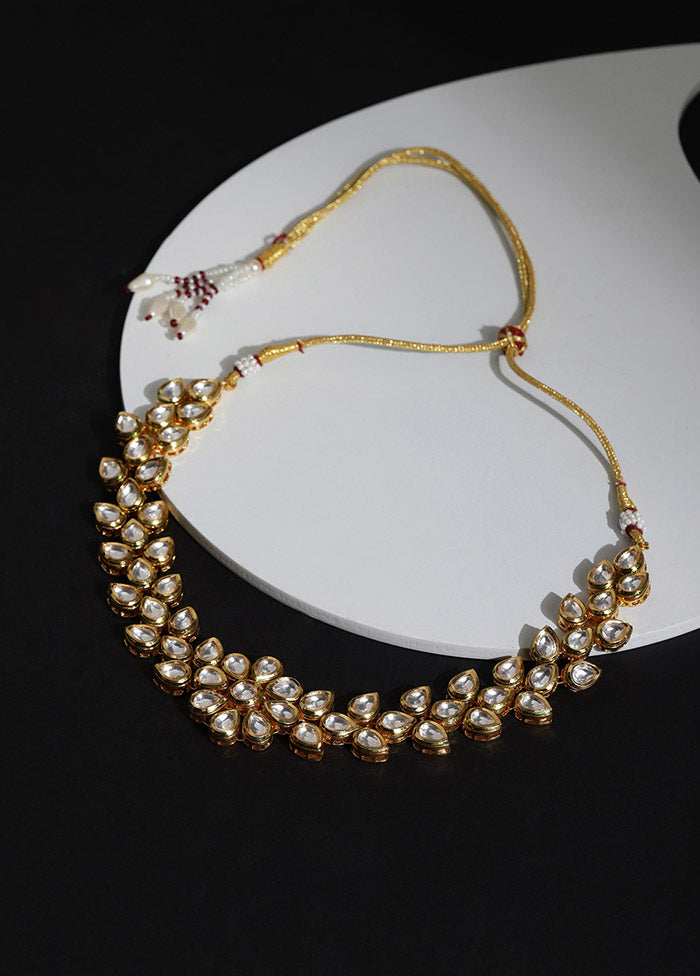 Golden Stone Work Alloy Jewellery Set - Indian Silk House Agencies