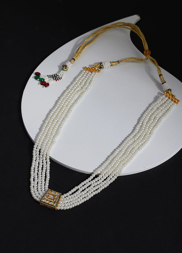 Golden Stone Work Alloy Necklace - Indian Silk House Agencies