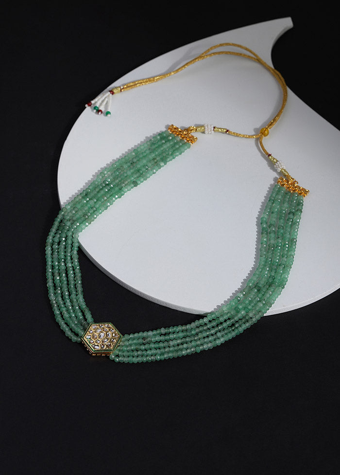 Golden Stone Work Alloy Necklace - Indian Silk House Agencies