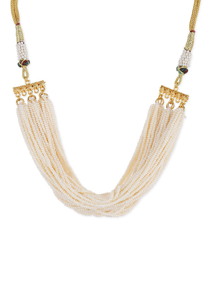 Golden Stone Work Alloy Necklace - Indian Silk House Agencies