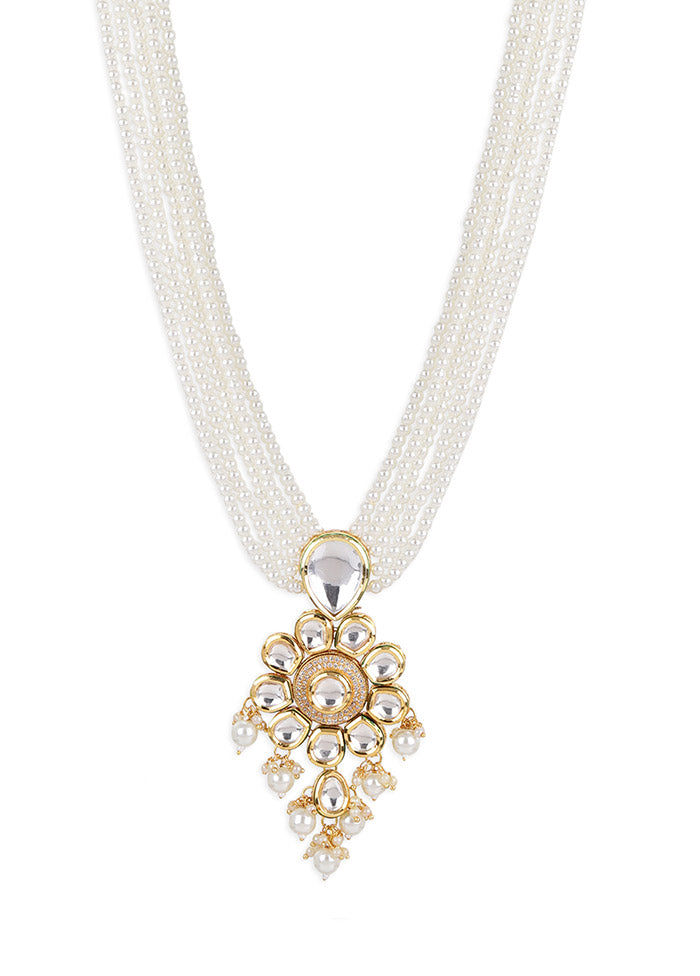 Golden Stone Work Alloy Necklace - Indian Silk House Agencies