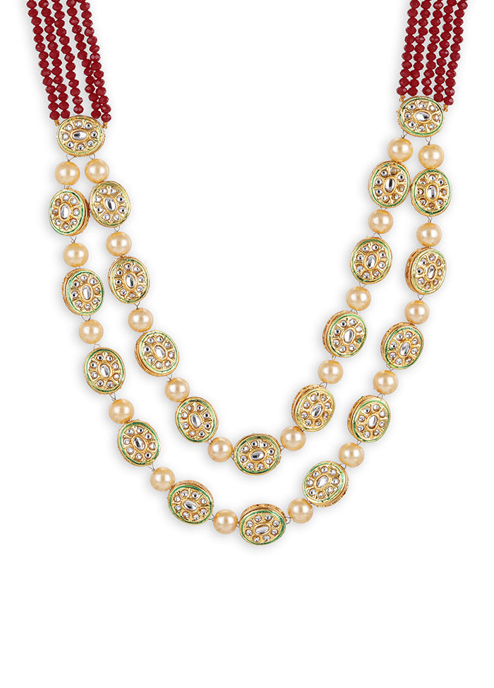 Golden Stone Work Alloy Jewellery Set - Indian Silk House Agencies