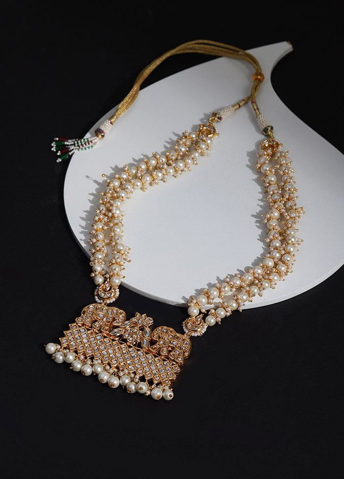 Golden Stone Work Alloy Necklace - Indian Silk House Agencies