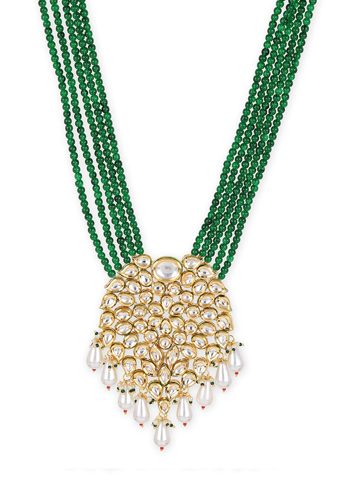 Golden Stone Work Alloy Jewellery Set - Indian Silk House Agencies