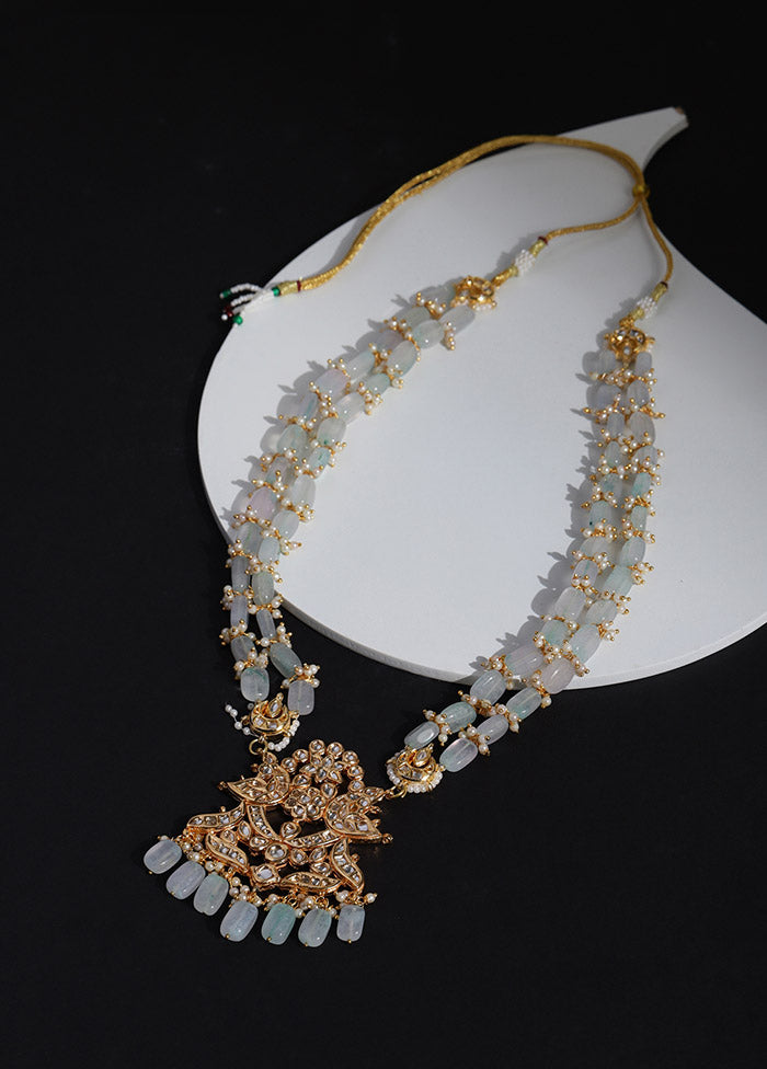 Golden Stone Work Alloy Necklace - Indian Silk House Agencies