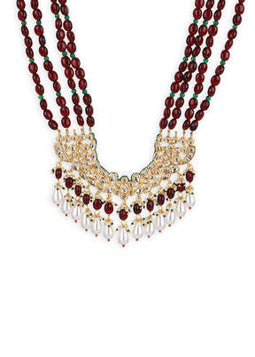 Golden Stone Work Alloy Jewellery Set - Indian Silk House Agencies