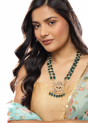 Golden Moon Stone Alloy Necklace - Indian Silk House Agencies