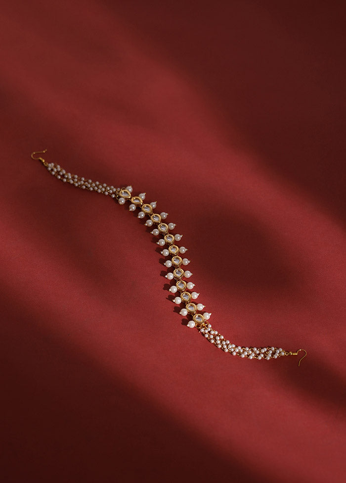 Golden Stone Work Alloy Hair Band - Indian Silk House Agencies