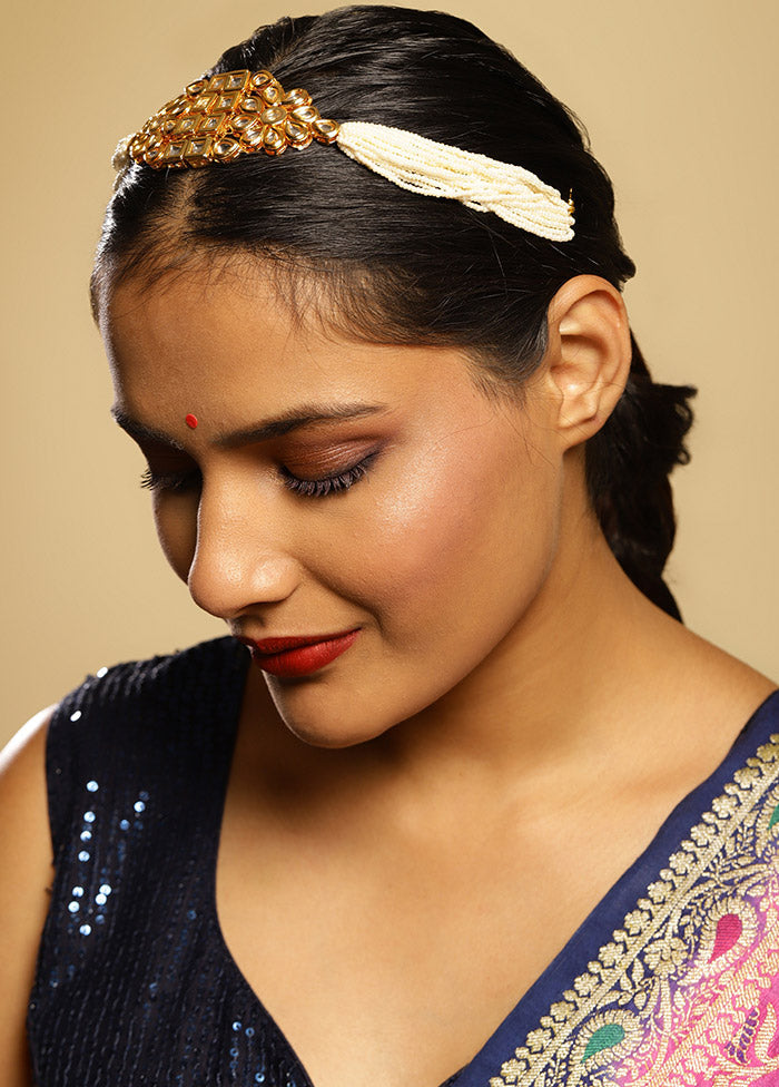 Golden Stone Work Alloy Hair Band - Indian Silk House Agencies